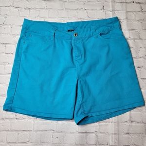 Faded Glory Turquoise Blue Shorts - Rhinestone Accents - Size 20W